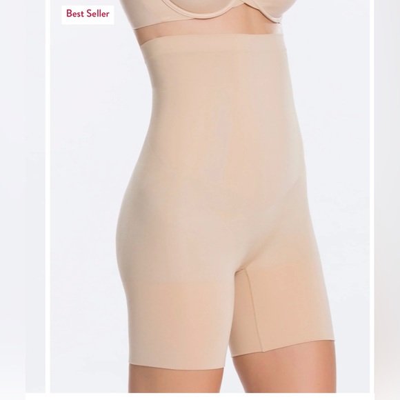 SPANX Other - Spanx oncore high waisted mid thigh shorts nude size medium